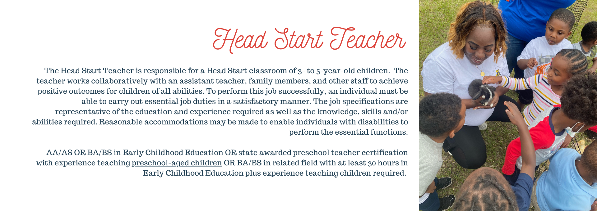 head start teacher career