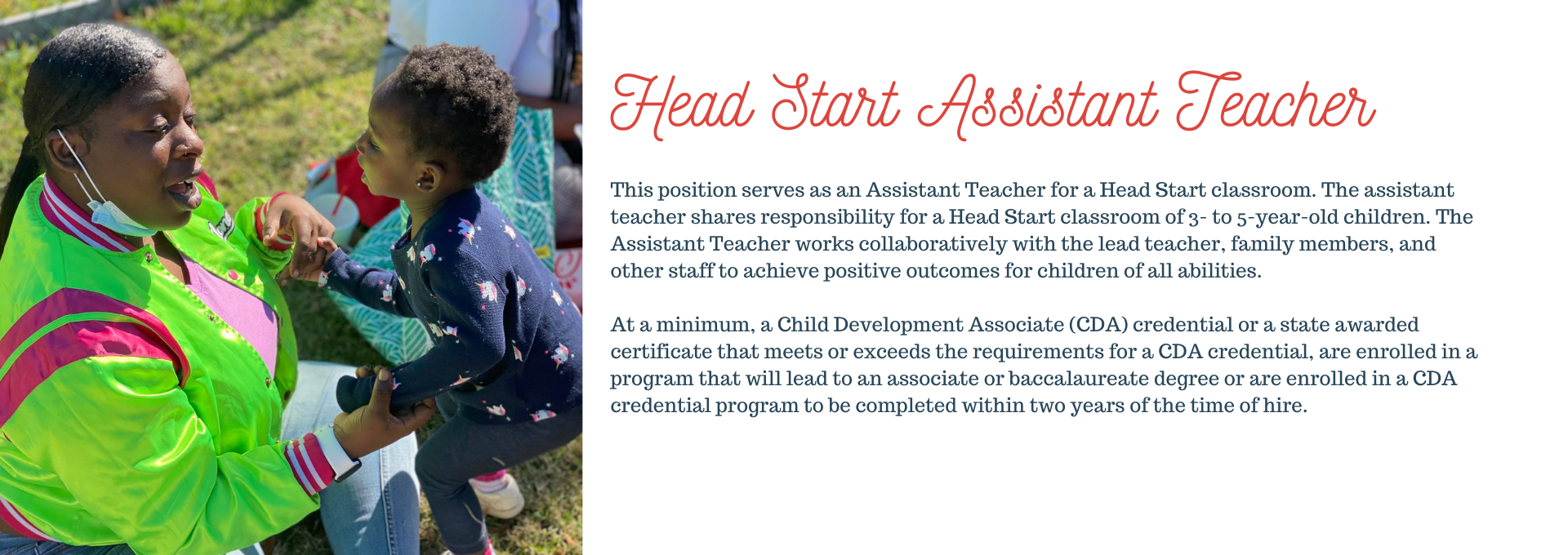 head start assistant teacher career